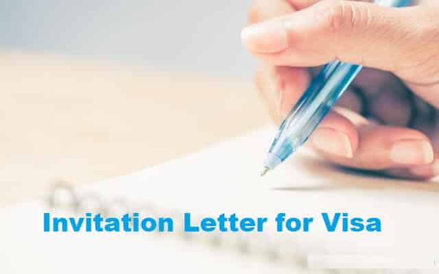 Invitation letter for visa
